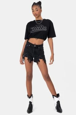 Adika HILLS Draw-Cord Crop Top Clothing