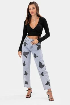 Adika OUTLET Orchid Ribbed Wrap Top