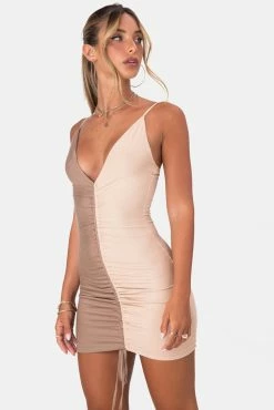 Best Sale ✨ Adika Clothing Donny Color-Block Ruched Mini 👗 Dress 🎉 7 Adika Clothing Donny Color-Block Ruched Mini Dress