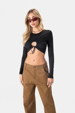 Adika Clothing Maxine Tie-Front Crop Top