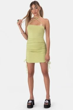 Adika OUTLET Hyde Ruched Halter Mini Dress