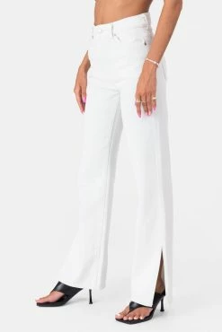 Adika Elrod Slit-Hem Jenas | FLARE Clothing