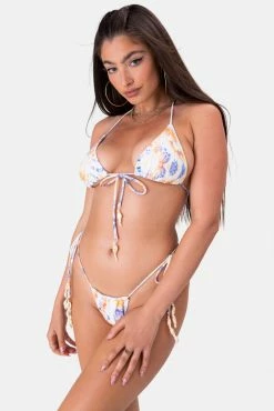 Adika Seashell-Detail Tie-Dye Bikini Bottoms OUTLET