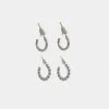 Adika Accessories Houston 2-Pack Hoop Earrings