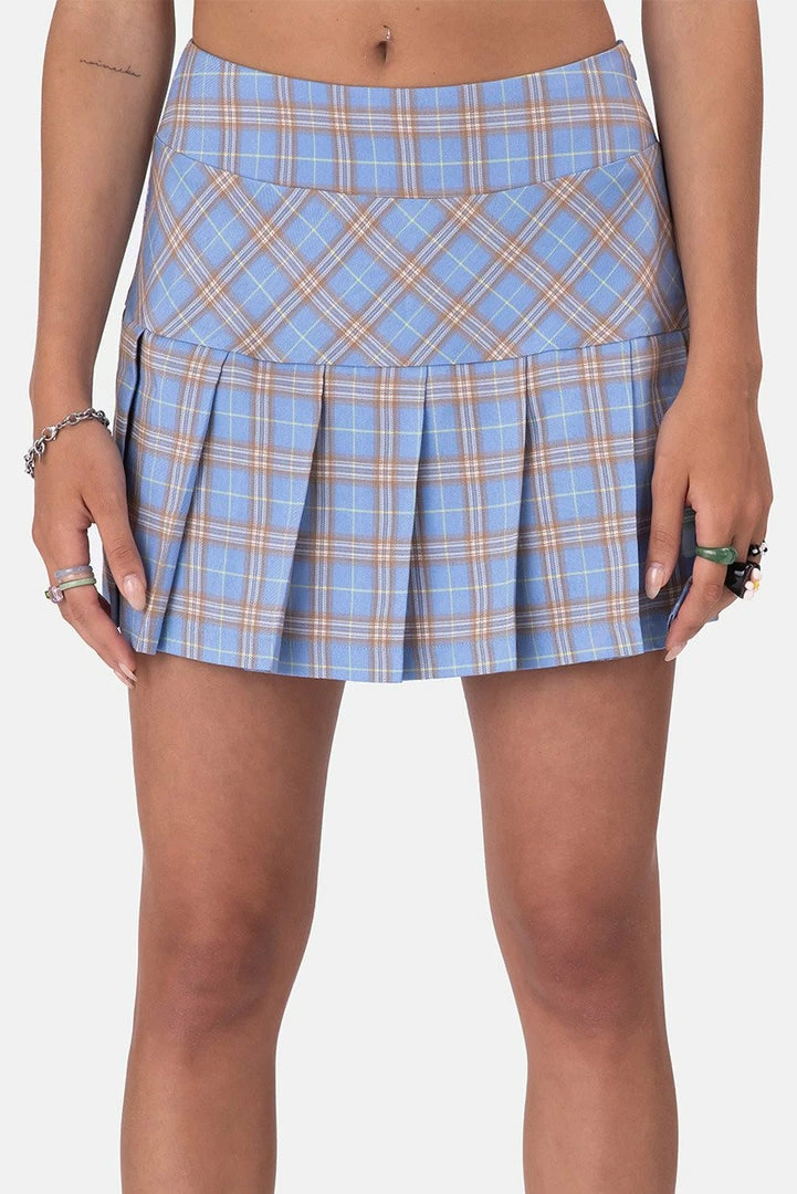 Cheap 🥰 Adika Clothing Kino Plaid Pleated Mini 👗 Skirt 💯 2 Adika Clothing Kino Plaid Pleated Mini Skirt
