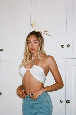 Adika Bring Halter Bandeau Knitted Top Clothing